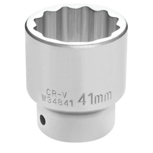 Performance Tool 3/4" Drive 41mm 12-point Metric Standard Socket