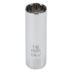 Performance Tool 3/8" Drive 16mm Magnetic 12-point Spark Plug Socket