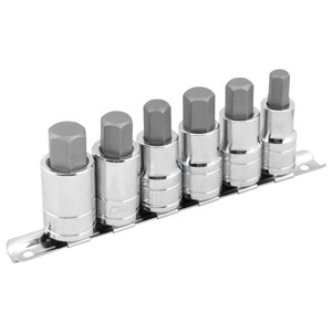 Performance Tool Hex Bit Socket Set 1/2" Drive (6 Piece)
