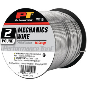 Performance Tool Mechanics 16 Ga. Wire: 2 Lb. Spool (~180 Ft.) - W116