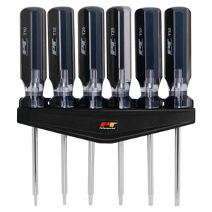 Performance Tool Star Screwdriver Set With Rack (6 Piece)