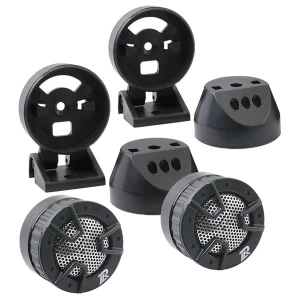 Power Acoustik 1" Piezo Tweeters (pair) 250 Watts Max 4-way Mount - NB-4