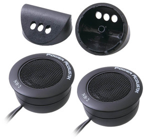 Power Acoustik 1" Tweeters (sold In Pairs) Niobium 200watts; 3-way Mounting - NB-2