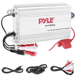Pyle Marine 4 Channel Amplifier 800w Max - Silver Finish - PLMRMP3A