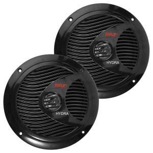 Pyle Marine 6.5" Dual Cone Speakers (black) - PLMR60B
