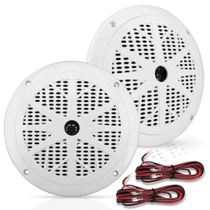 Pyle Marine 6.5" Dual Cone Speakers (white) - PLMR61W