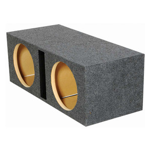 Qpower Dual 12" Slot-ported Heavy Duty Empty Woofer Box - QHD212V