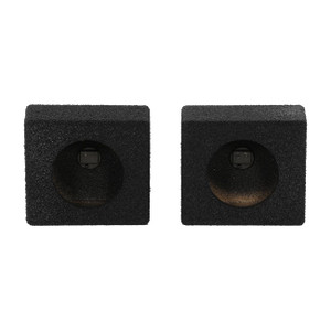 Qpower Empty 6.5" Square Speaker Enclosure Pair Qbomb (spray On Black Bedliner Coating) - QBTW6.5