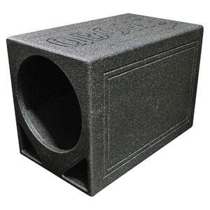 Qpower Single 12" Triangle Ported Finished W/bed Liner - QBOMB12TBSINGLE