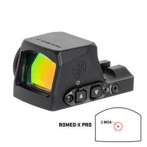 Sig Sauer Romeo-x Pro Reflex Sight Pistol-mounted Red Dot Sight With 15 Illumination Settings Black - SORX1000