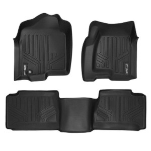 Smartliner Floor Liners Front/2nd Row 2001 - 2007 Silverado/sierra Ext Extended Cab (black) - SA0178/B0179
