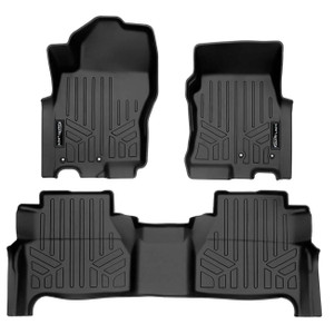 Smartliner Floor Liners Front/2nd Row 20222025 Nissan Frontier Crew Cab (black) - SA0571/B0571