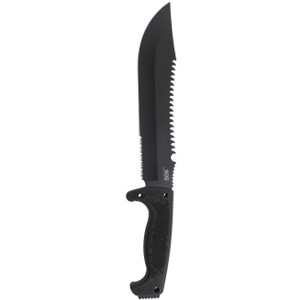 Sog Jungle Primitive Partially Serrated 9.5" Machete (black) - F03TN-CP