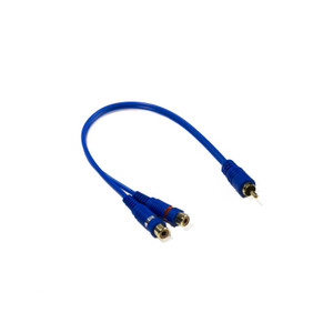 Stinger Rca Y 2f-1m Blue Interconnect (6") - SSIBY2F