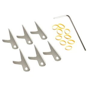 Swhacker #208 Broadhead Replacement Blades & Extra Shrink Tubing 100 Grain (6-pack) - SWH00208