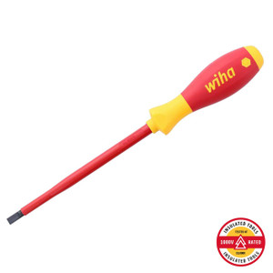 Wiha Insulated Softfinish Slotted Screwdriver 6.5mm (1/4") X 150mm - 32039