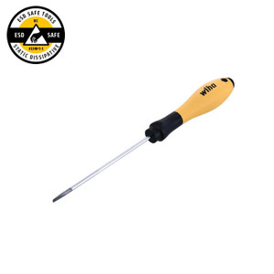 Wiha Softfinish Esd Slotted Screwdriver: 3.0mm X 100mm - 30242