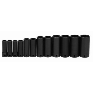 Williams 3/8" Drive Sae Deep Impact Sockets 6 Point (12 Piece) - JHWWS-12-12