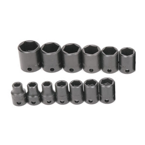 Williams Metric 3/8" Drive Impact Shallow Supertorque Socket Set - 6 Point (13 Piece) - JHWMS-2-13H