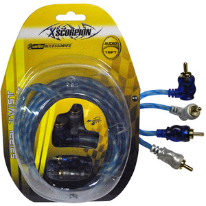 Xscorpion 18-foot Right Angle Triple Shielded Rca Cable - Expert Link Series - STP18