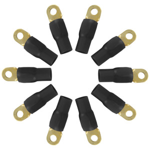 Xscorpion Ring Terminal 1/0ga. - Black (10 Pack) - RT0B