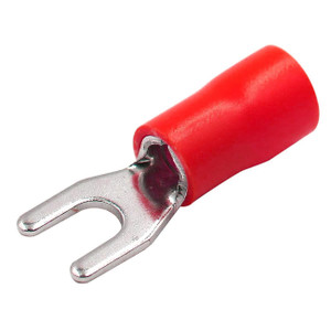 Xscorpion Spade Terminals #8 - 18/22ga. - Red (100 Pack) - ST8R