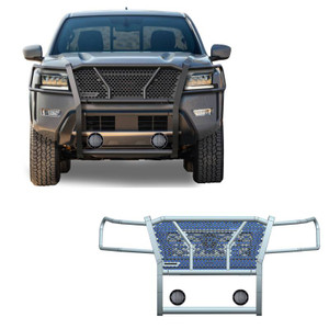 Black Horse - Blk Rugged Hd Grille Guard Kit - RU-NIFR22-B-PLFB
