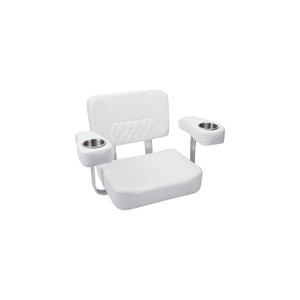 Seachoice 78470 Deluxe Offshore Helm Chair, White - XK-DHC