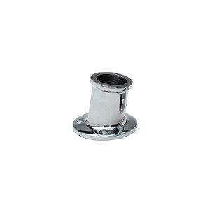 Taylor Stainless Steel Top Mount Flag Pole Socket For 1-1/4" Poles, 10 Degree Angle - 2020109095