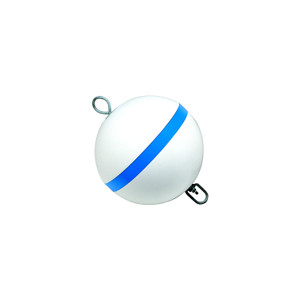 Taylor Traditional Sur-Moor Mooring Buoy - White With Blue Reflective Striping - 2020108658
