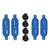 Extreme Max 3006.7524 BoatTector Inflatable Fender Value 4-Pack - 4.5" x 16", Blue
