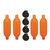 Extreme Max 3006.7641 BoatTector Inflatable Fender Value 4-Pack - 6.5" x 22", Neon Orange