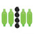Extreme Max 3006.7647 BoatTector Inflatable Fender Value 4-Pack - 6.5" x 22", Neon Green