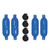 Extreme Max 3006.7495 BoatTector Inflatable Fender Value 4-Pack - 6.5" x 22", Blue