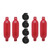 Extreme Max 3006.7498 BoatTector Inflatable Fender Value 4-Pack - 6.5" x 22", Bright Red