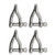Extreme Max 3006.8213.4 BoatTector Stainless Steel Twist Shackle - 1/4", 4-Pack