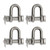 Extreme Max 3006.8339.4 BoatTector Stainless Steel Bolt-Type Chain Shackle - 1/4", 4-Pack