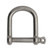Extreme Max 3006.8231 BoatTector Stainless Steel Wide D Shackle - 3/8"