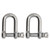 Extreme Max 3006.8243.2 BoatTector Stainless Steel D Shackle - 3/8", 2-Pack
