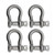 Extreme Max 3006.8315.4 BoatTector Stainless Steel Anchor Shackle - 5/16", 4-Pack