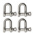 Extreme Max 3006.8267.4 BoatTector Stainless Steel Chain Shackle - 3/8", 4-Pack