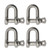 Extreme Max 3006.8285.4 BoatTector Stainless Steel Chain Shackle - 1", 4-Pack