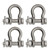 Extreme Max 3006.8389.4 BoatTector Stainless Steel Bolt-Type Anchor Shackle - 1", 4-Pack