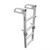 Extreme Max 3005.4089 Aluminum 4-Step Compact Folding Pontoon Boarding Ladder