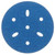 3M 36159 Hookit 321U Blue Sandpaper 5" Disc - 120 Grade Multi-Hole, 50/Bx - 7100090976