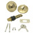 AP Products 013-222 Dead Bolt Lock Set, 1" Throw - Polished Brass - 013-222