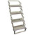 C.R. Brophy AS04 Aluminum Scissor Steps - 4 Step, 31" - 40" Vert. Ext. - AS04