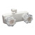 Dura Faucet RV Exterior Shower Faucet - White, Clear Knobs - DF-SA100A1-WT