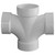 Genova 73530 Double Sanitary Tee (All Hub) - 3 in., 10 Pack - 674835T Genova 73530 Double Sanitary Tee (All Hub) - 3 in., 10 Pack - 674835T