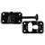JR Products 10324 Plastic T-Style Door Holder - Black, 3-1/2" - 10324